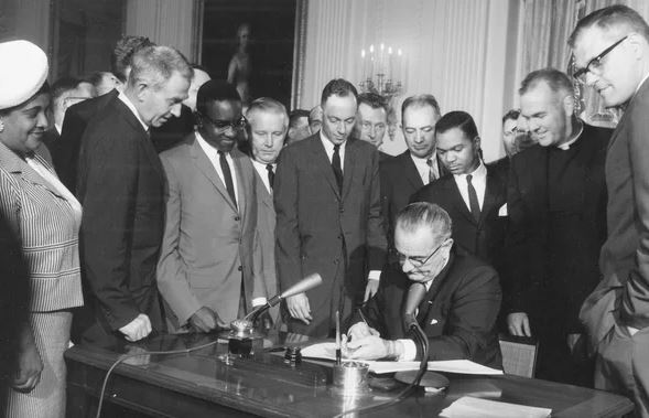 extraordinary moment in history civil rights act signed 1964