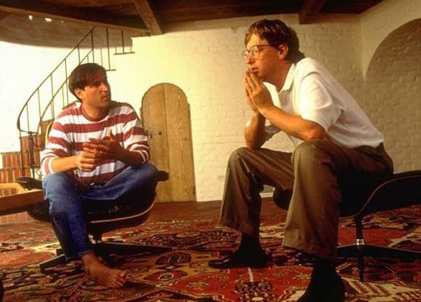 rare photo of young steve jobs with bill gates